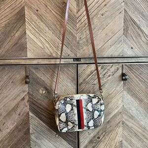 Clare V. Midi Sac Crossbody in Kaleidoscope Snake